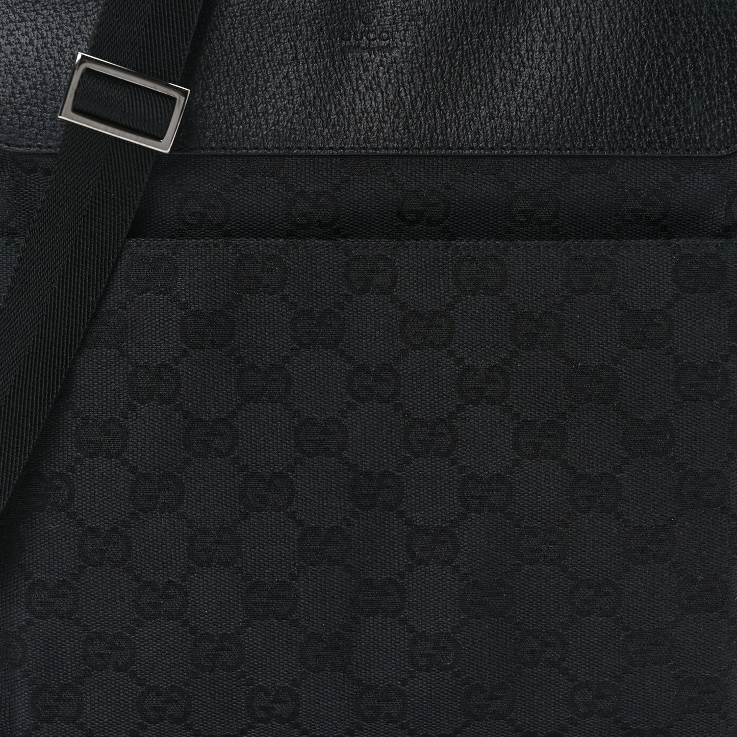 GG Monogram Messenger Crossbody Bag Black