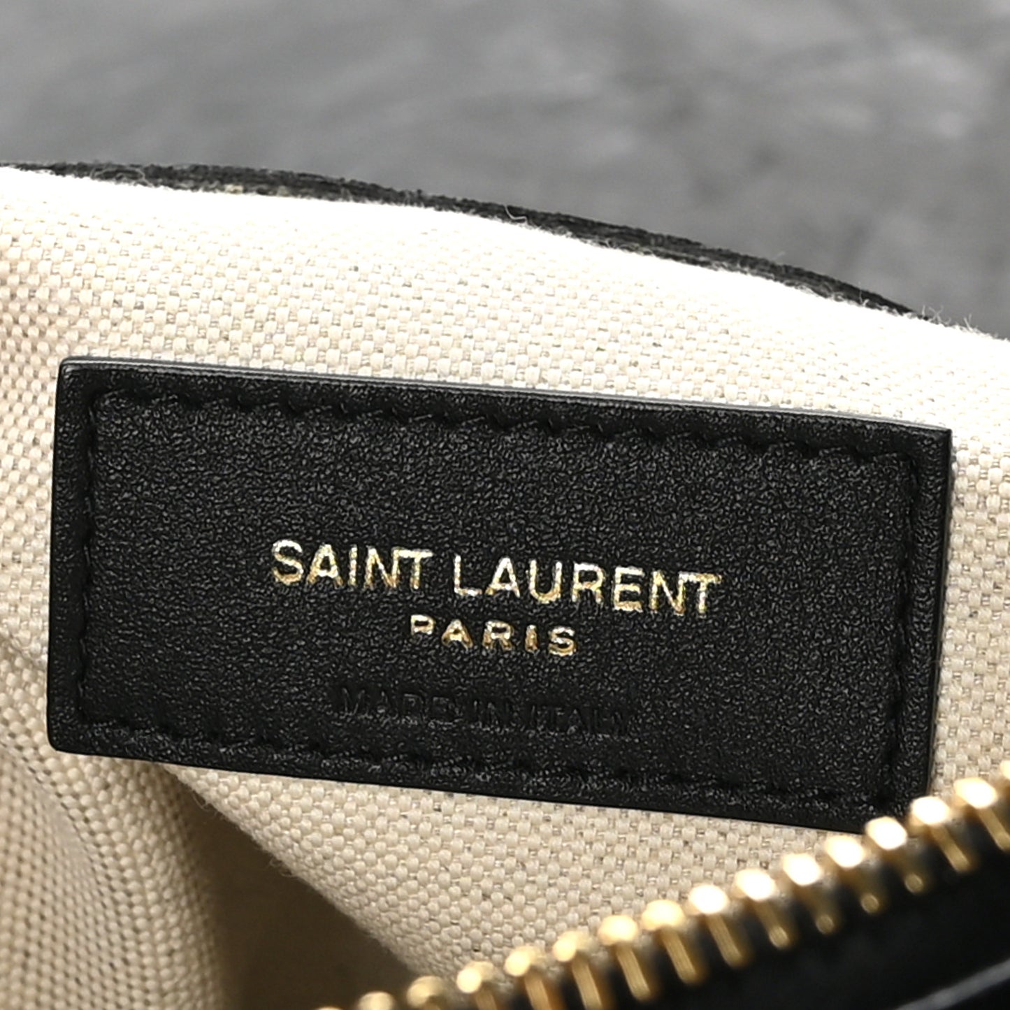 Calfskin Shearling Patchwork Monogram Giant Jamie Black Beige Black Beige