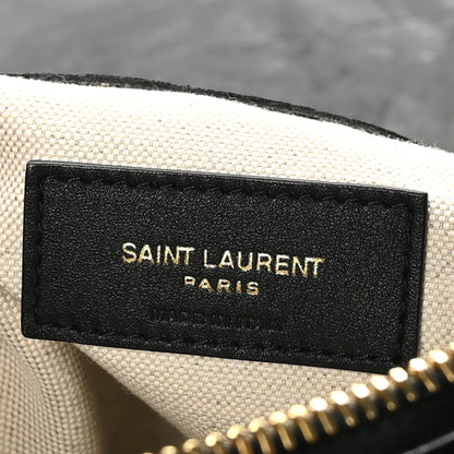 Saint Laurent Calfskin Shearling Patchwork Monogram Giant Jamie Black Beige Black Beige 6 of 9