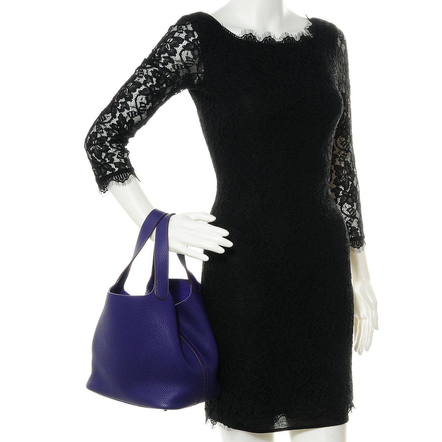 Taurillon Clemence Picotin Lock PM Iris