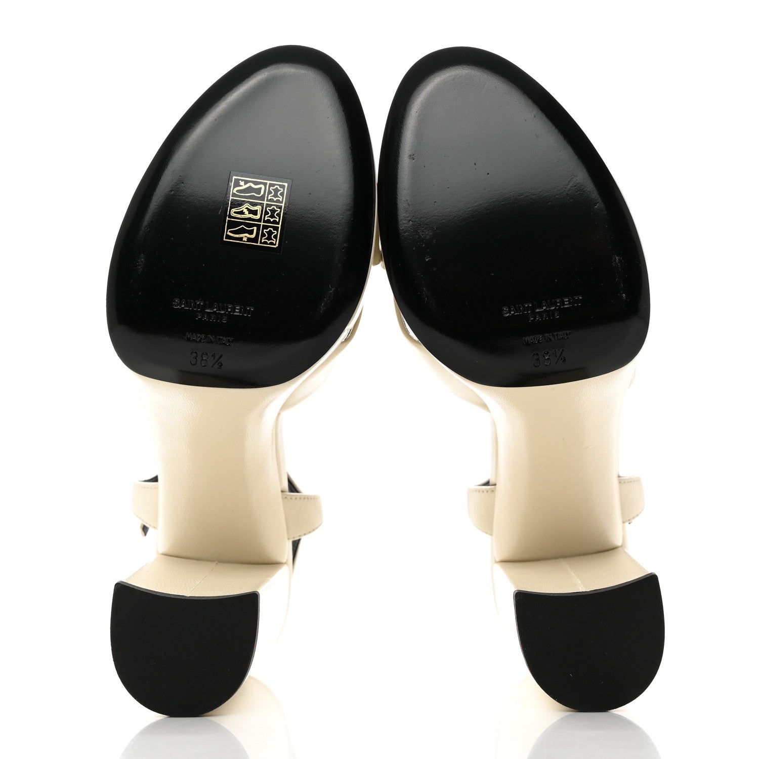 Saint Laurent Vendome Bianca 85 Platform Sandals 38.5 Pearl 5 of 10
