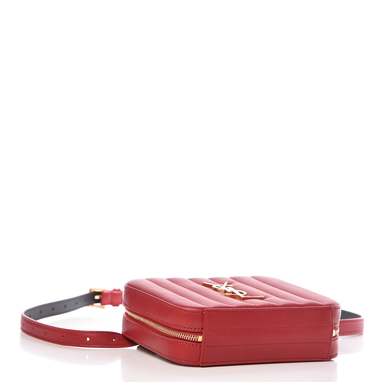 Lambskin Matelasse Vicky Monogram Belt Bag Eros Red