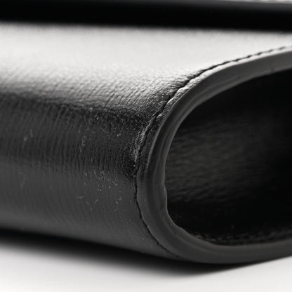 Gucci Textured Calfskin Torchon GG Broadway Envelope Clutch Black 10 of 11