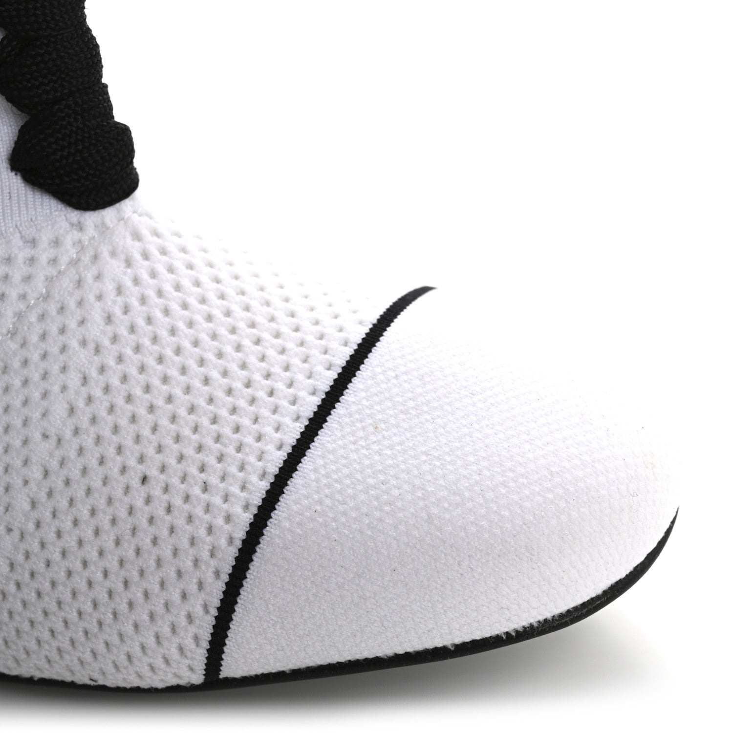 Fendi Stretch Fabric Knit FF Sock Booties  36 Black White 8 of 8
