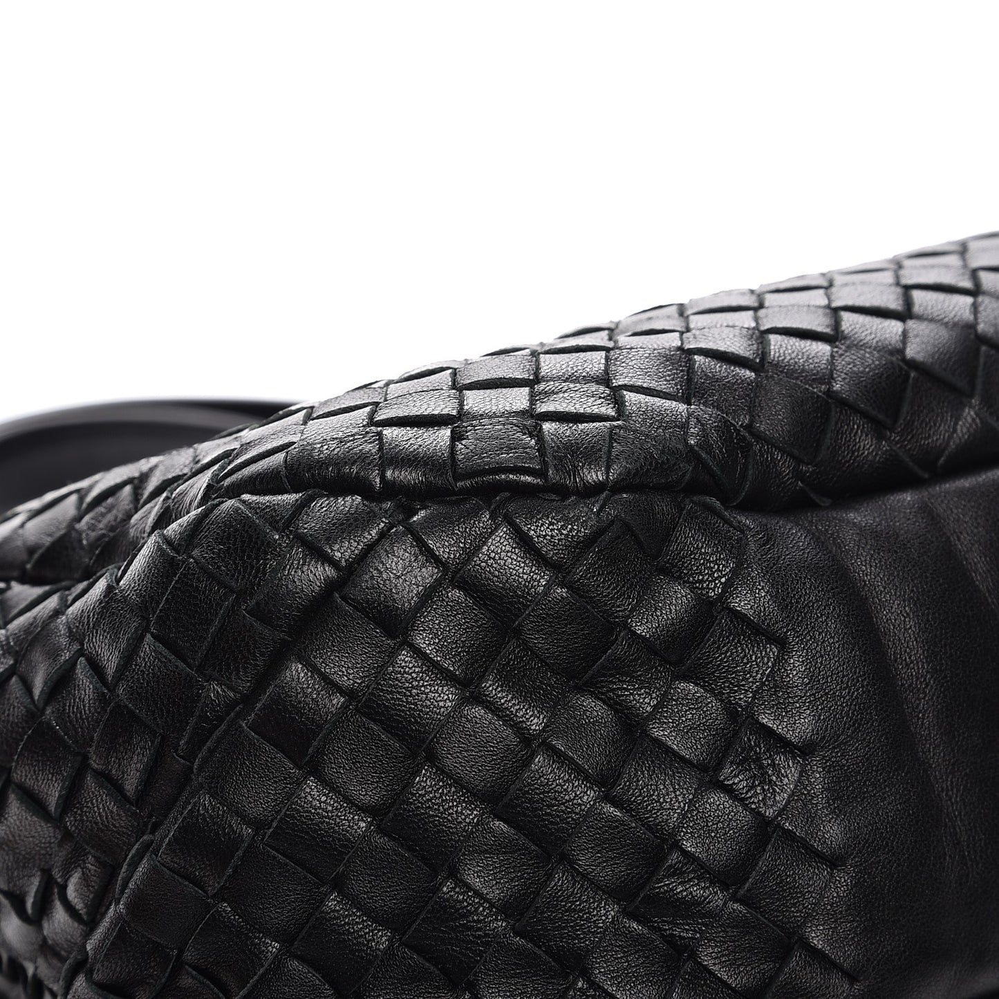 Nappa Intrecciato Medium Campana Nero Black