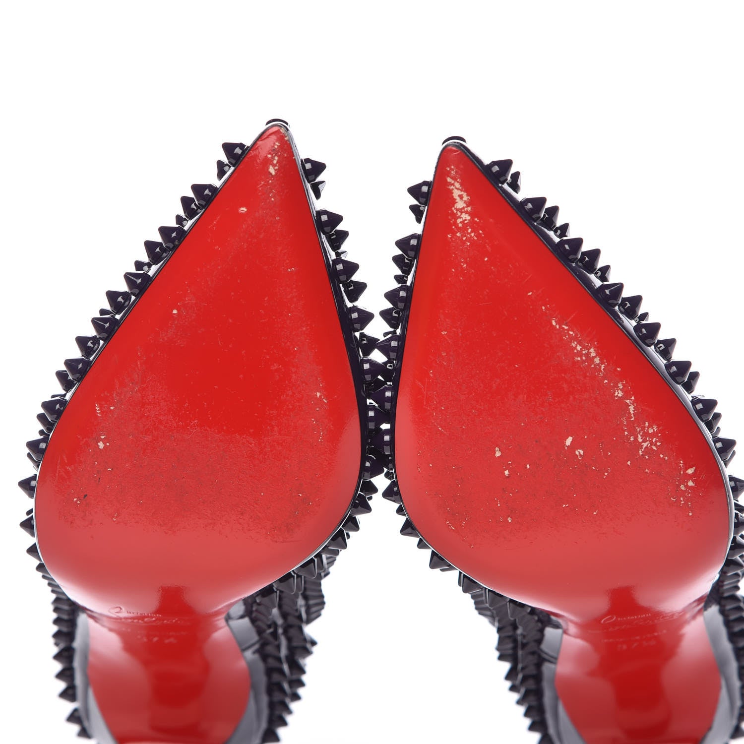 Christian Louboutin Patent Pigalle Spikes 100 Pumps 37.5 Iris 12 of 14