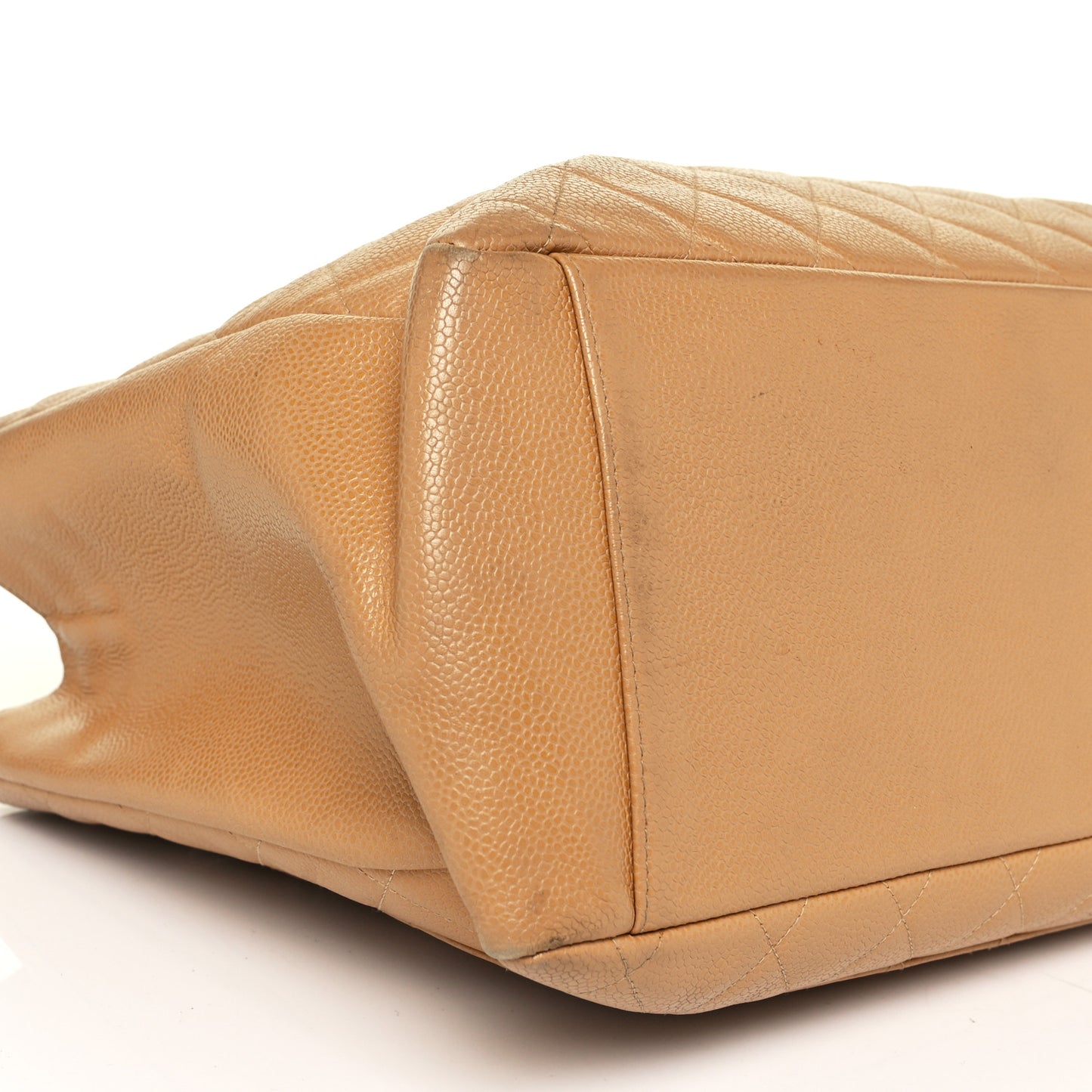 Caviar Quilted Grand Shopping Tote GST Beige