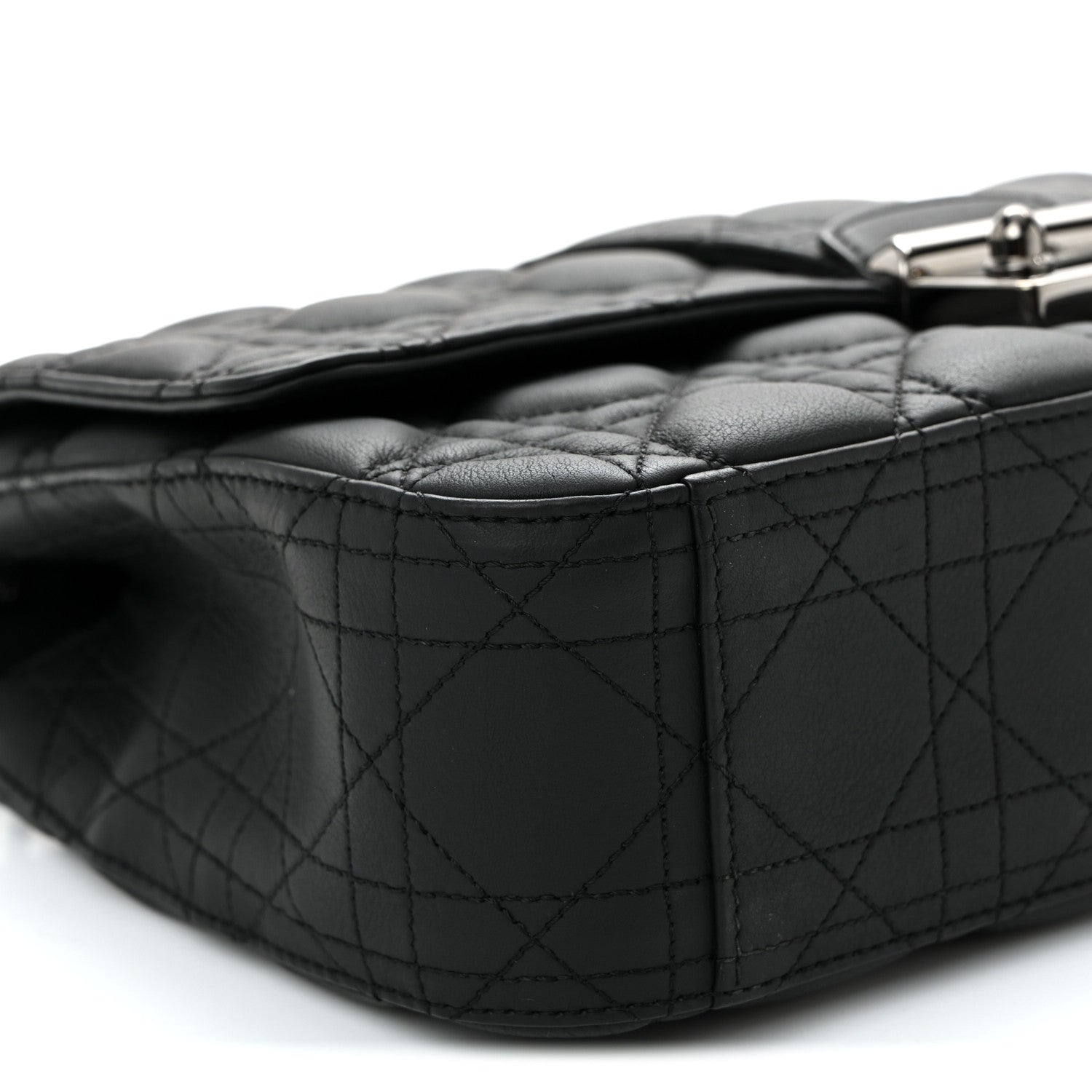 Christian Dior Ultra Matte Calfskin Cannage Medium Miss Dior Flap Black 8 of 9