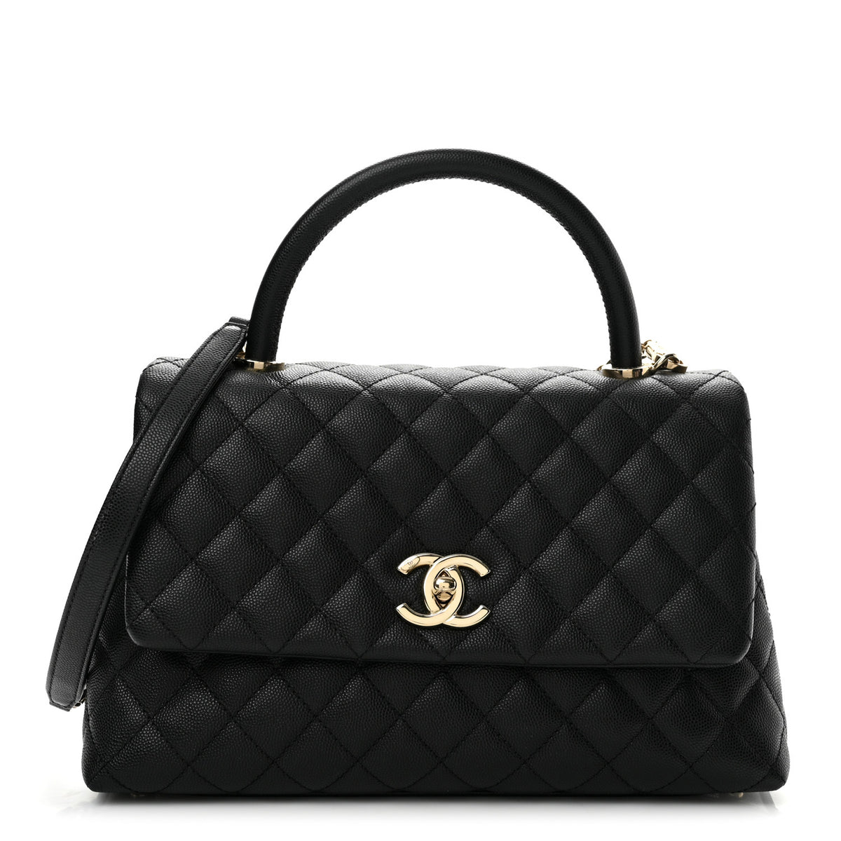 Chanel Caviar Quilted Small Coco Handle Flap Black 1 of 14