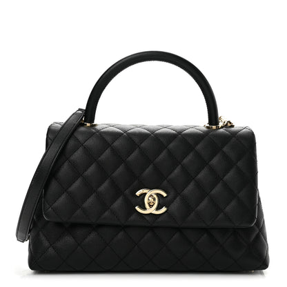 Chanel Caviar Quilted Small Coco Handle Flap Black 1 of 14