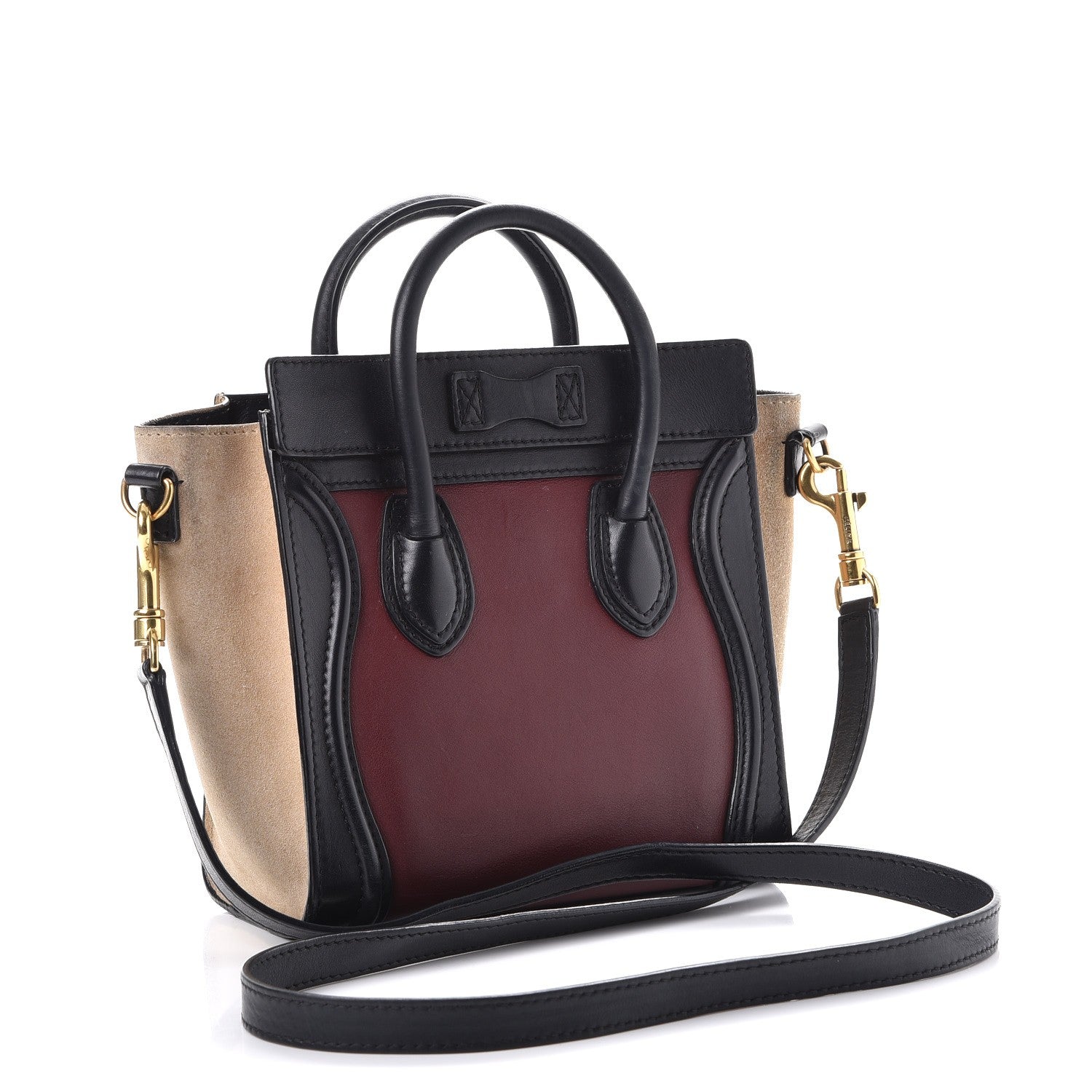 Celine Smooth Calfskin Suede Nano Tri-Color Luggage 3 of 12