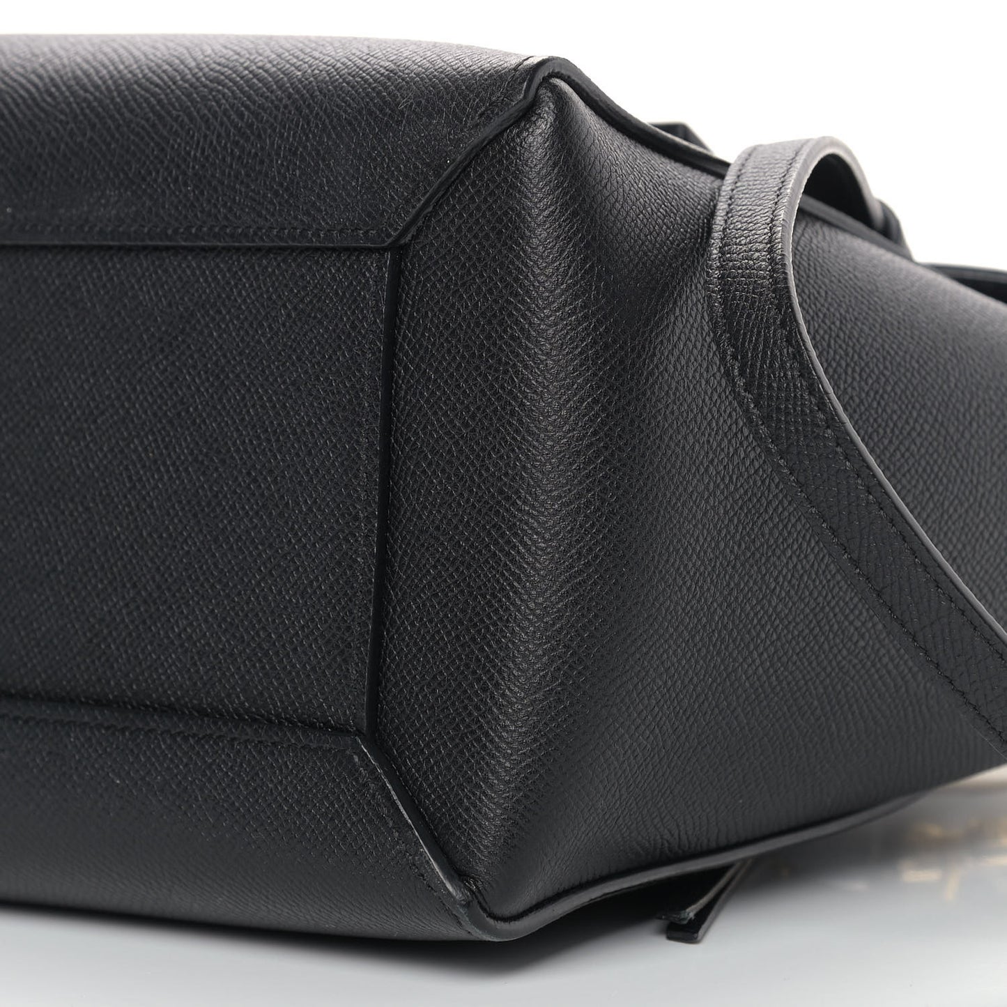 Grained Calfskin Micro Belt Bag Black