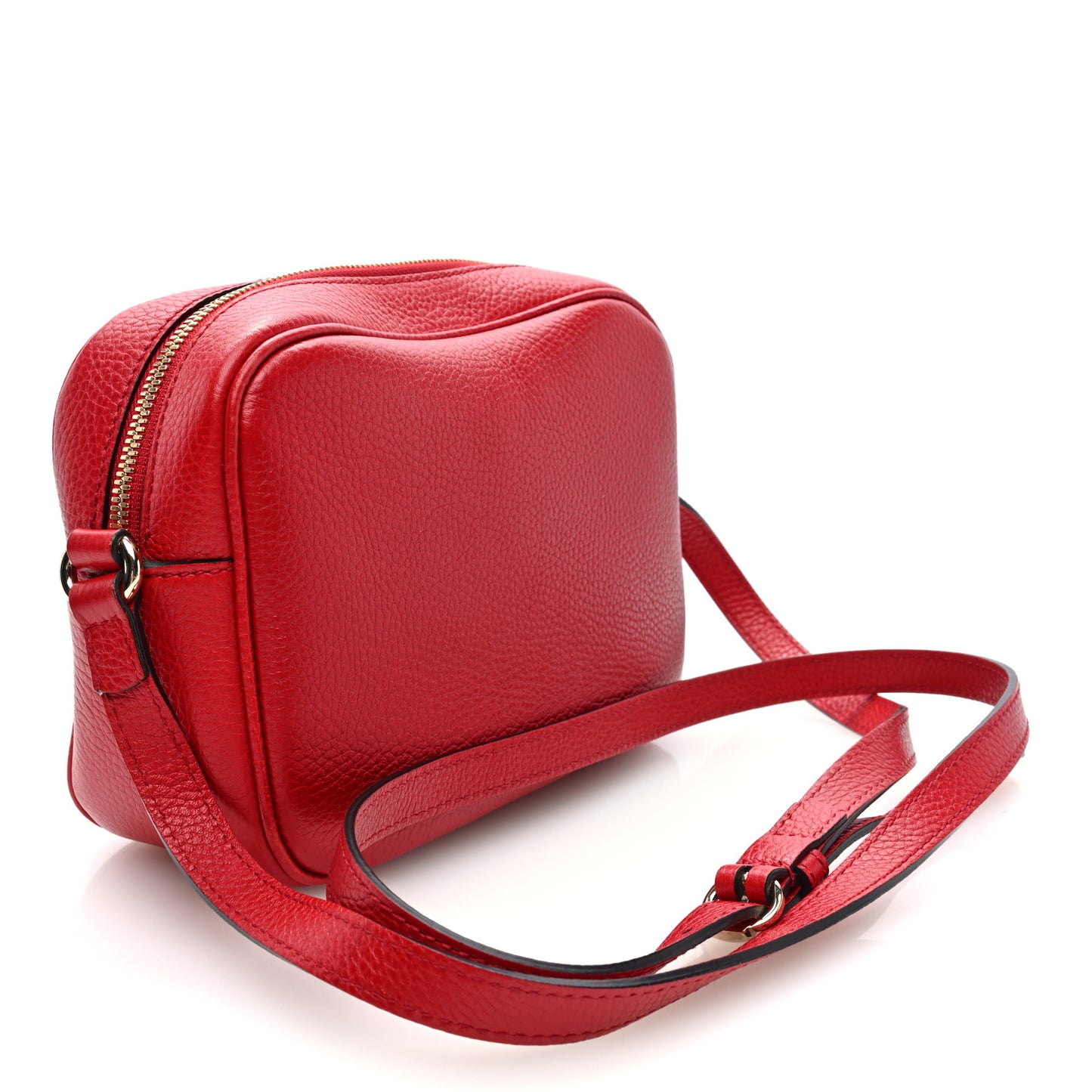 Pebbled Calfskin Small Soho Disco Bag Tabasco Red
