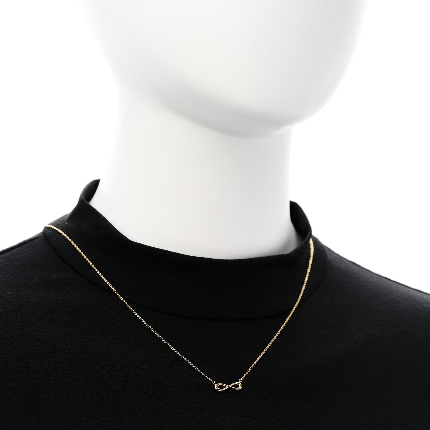 18K Yellow Gold Infinity Pendant Necklace