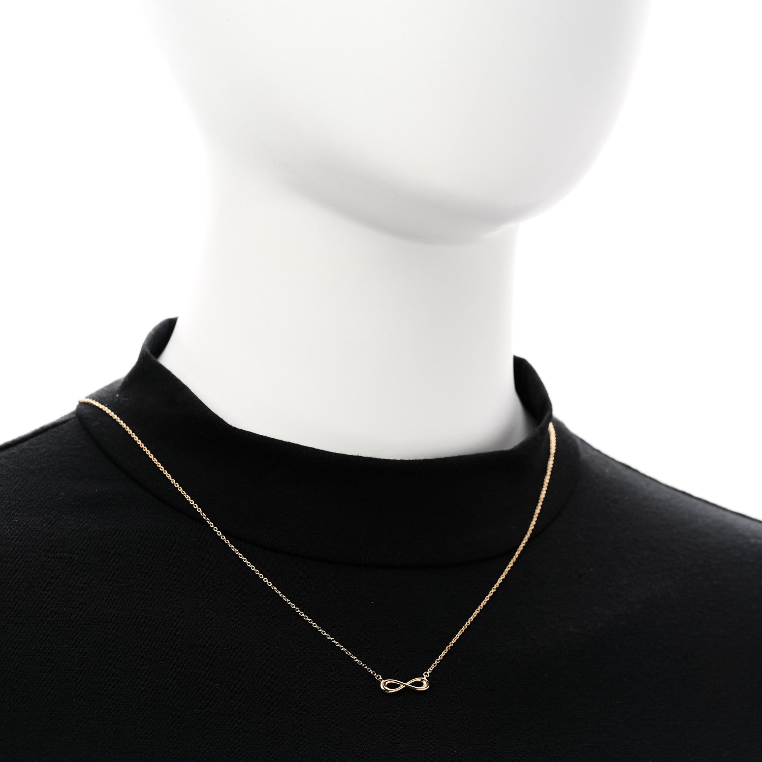 Tiffany 18K Yellow Gold Infinity Pendant Necklace 2 of 5