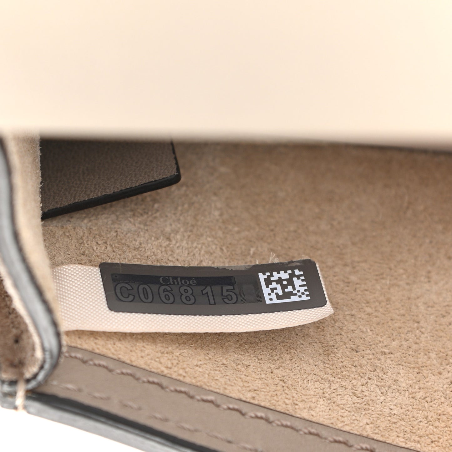 Calfskin Suede Small Nile Bracelet Bag Motty Grey