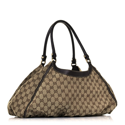 Gucci Monogram Large D Gold Hobo Dark Brown 3 of 15
