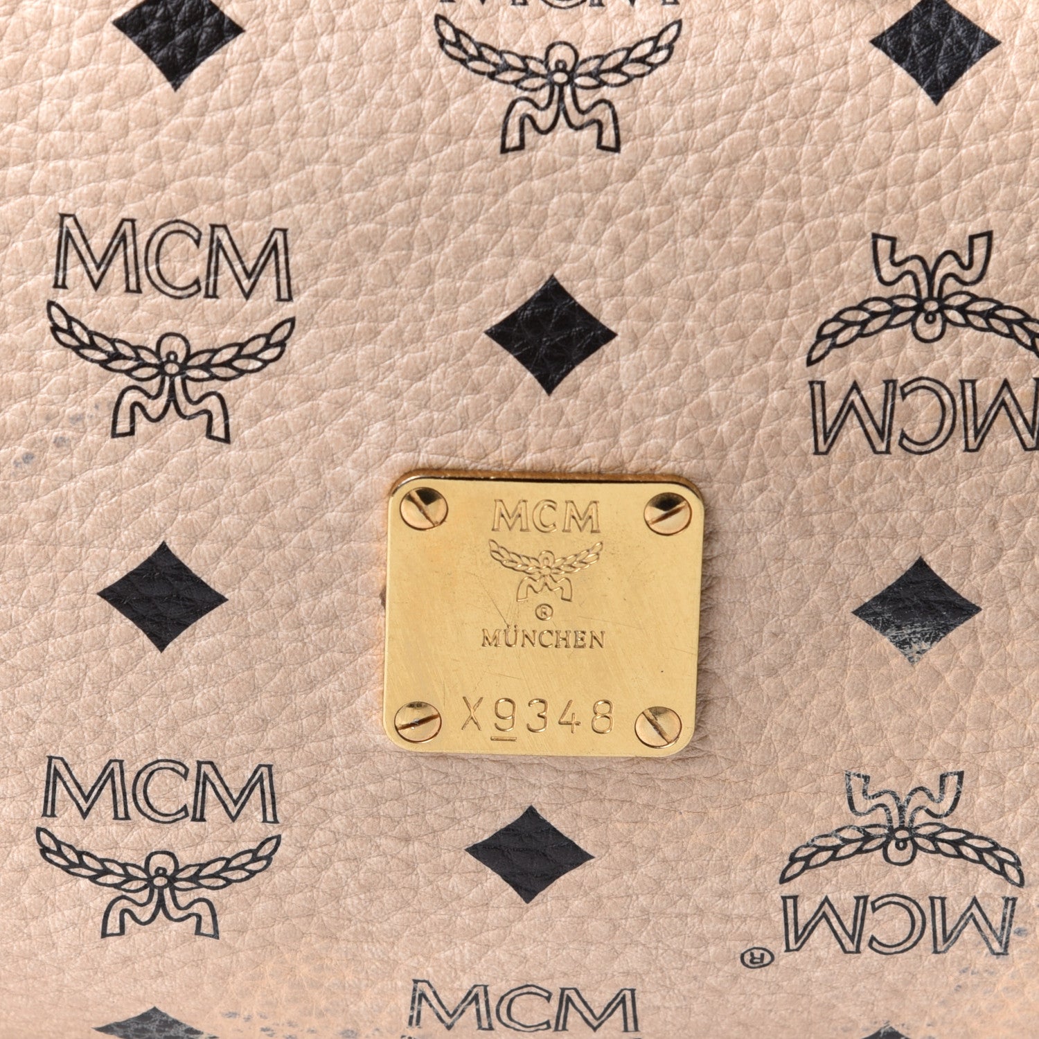 MCM Visetos Medium Drawstring Shopper Beige 12 of 12