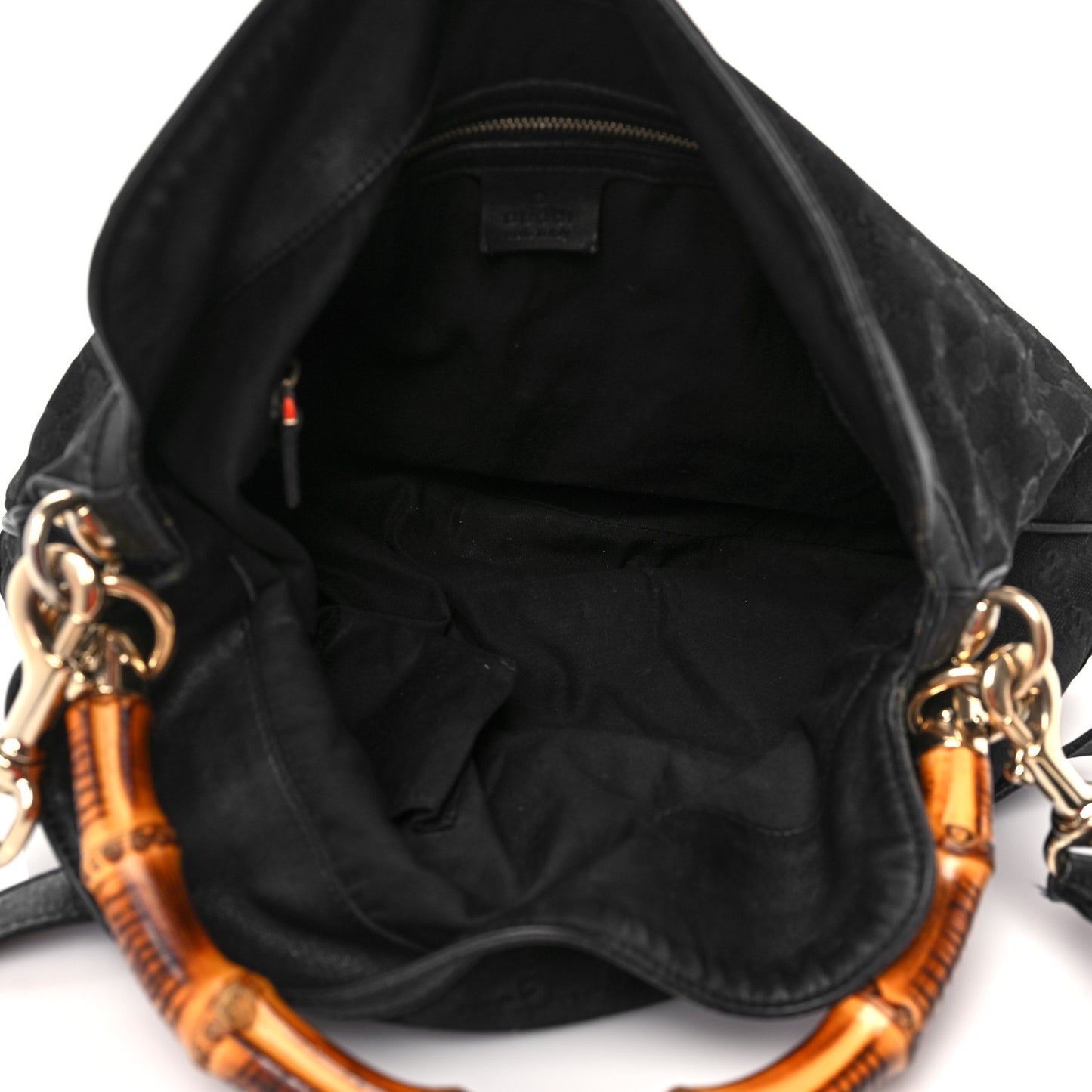 Monogram Medium Peggy Bamboo Top Handle Bag Black