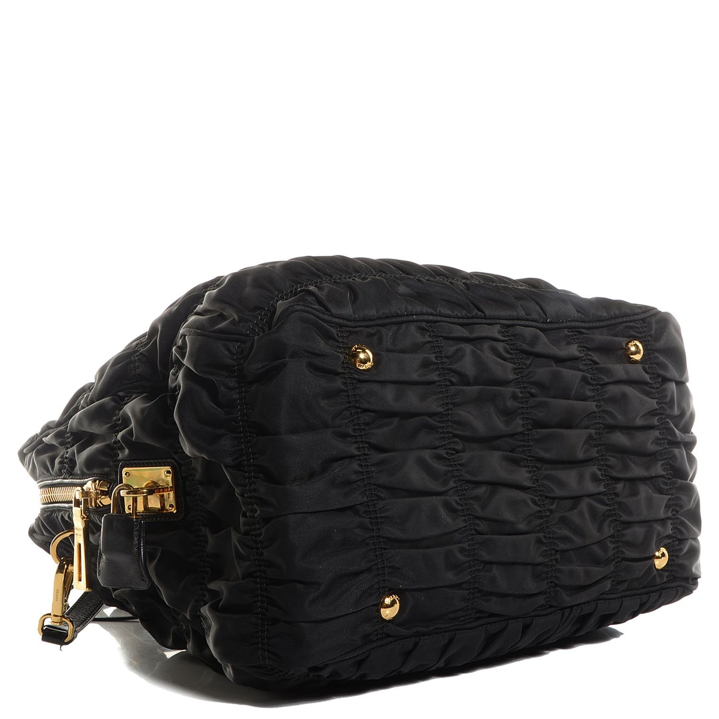 Tessuto Nylon Gaufre Tote Nero Black