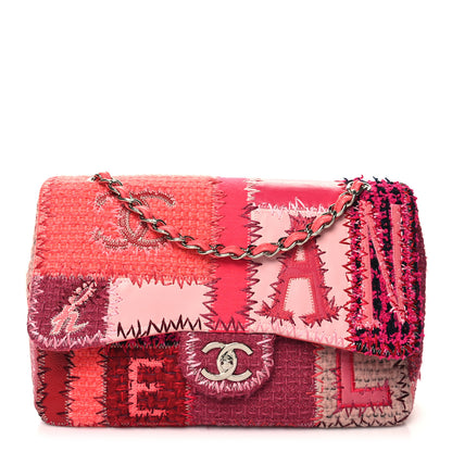 Chanel Tweed Patchwork Medium Single Flap Pink 1 of 11