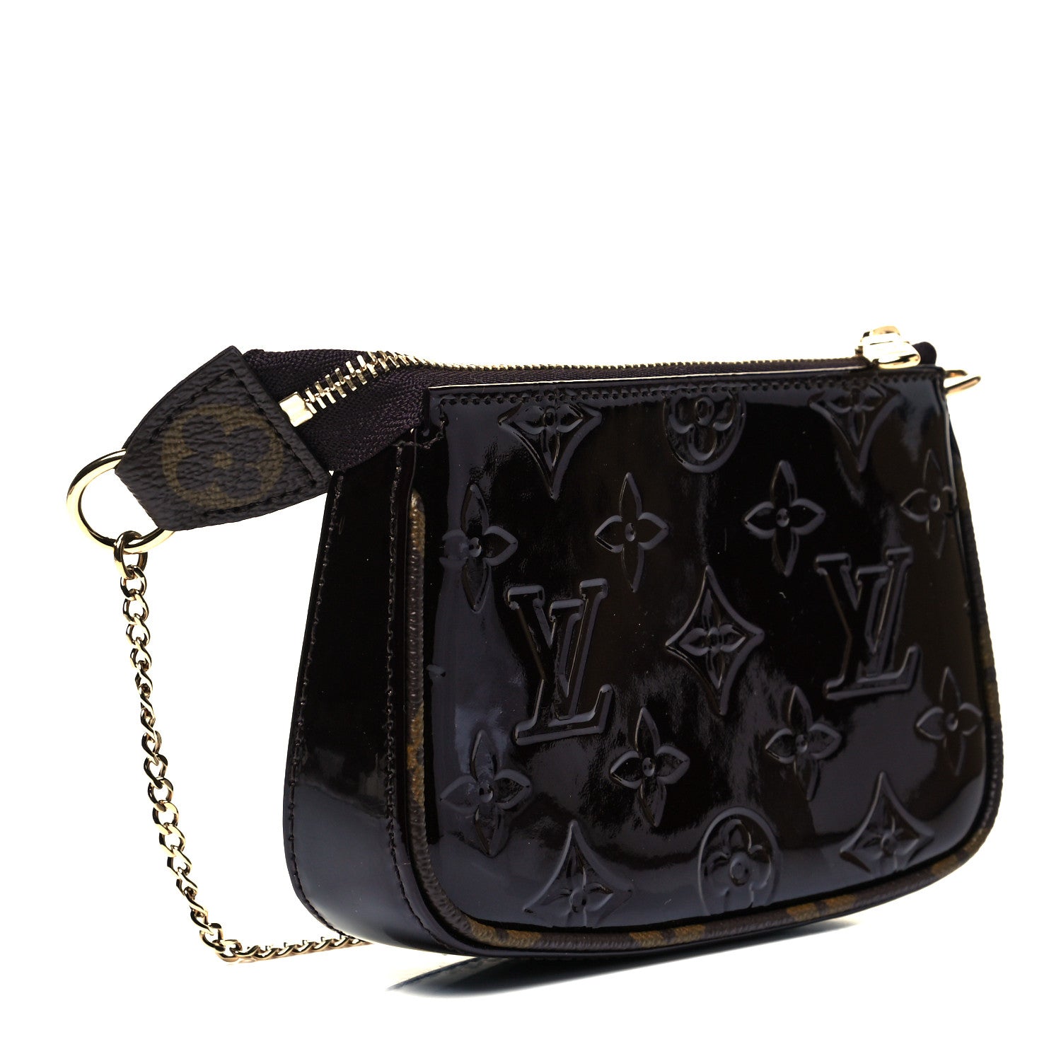 Louis Vuitton Vernis Monogram Mini Pochette Accessories Amarante 3 of 8