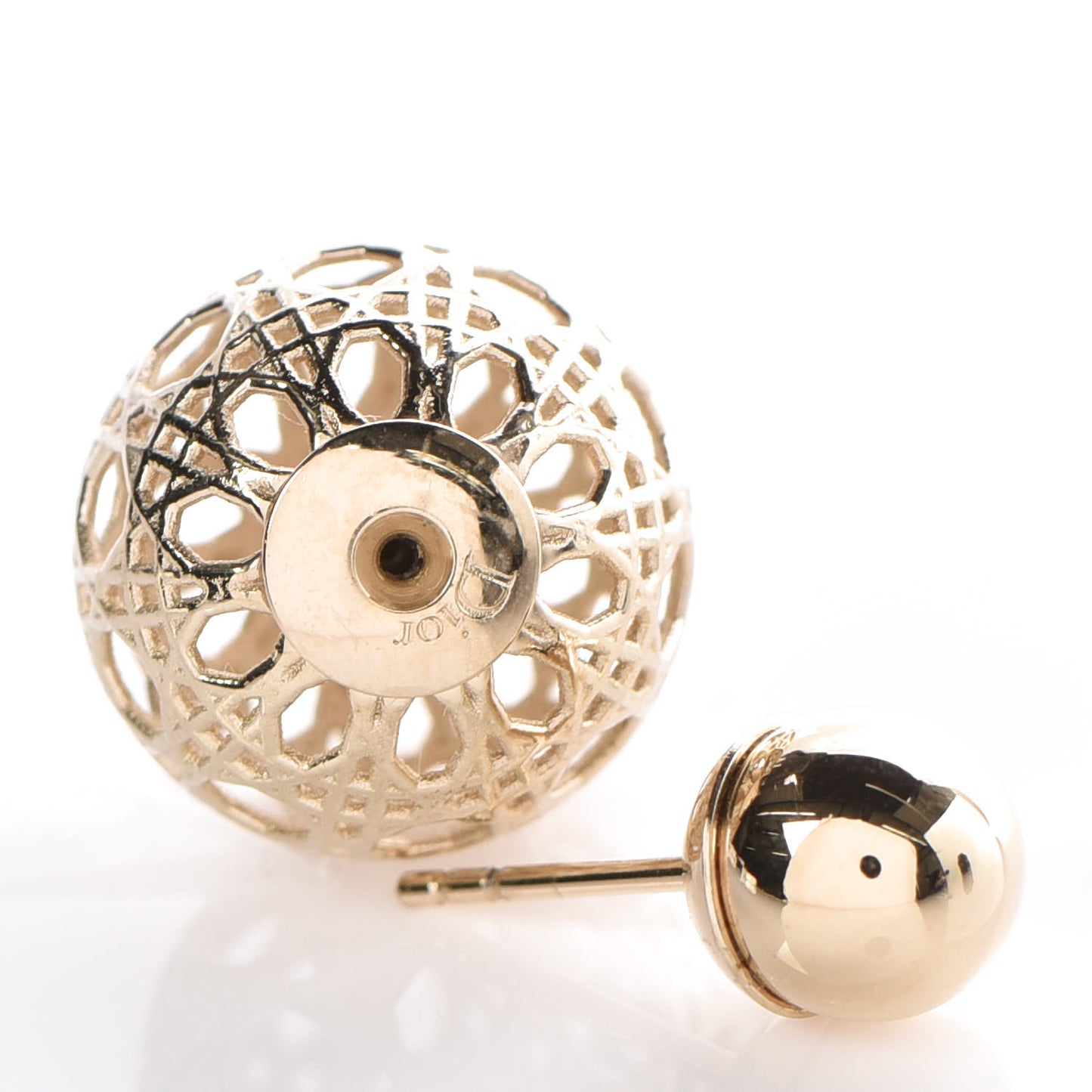 Cannage Mise En Dior Tribal Earrings Gold