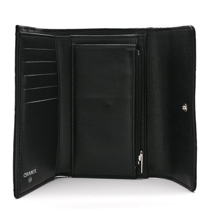 Chanel Caviar Quilted Coco Chanel CC Medium Flap Wallet Black 5 of 11