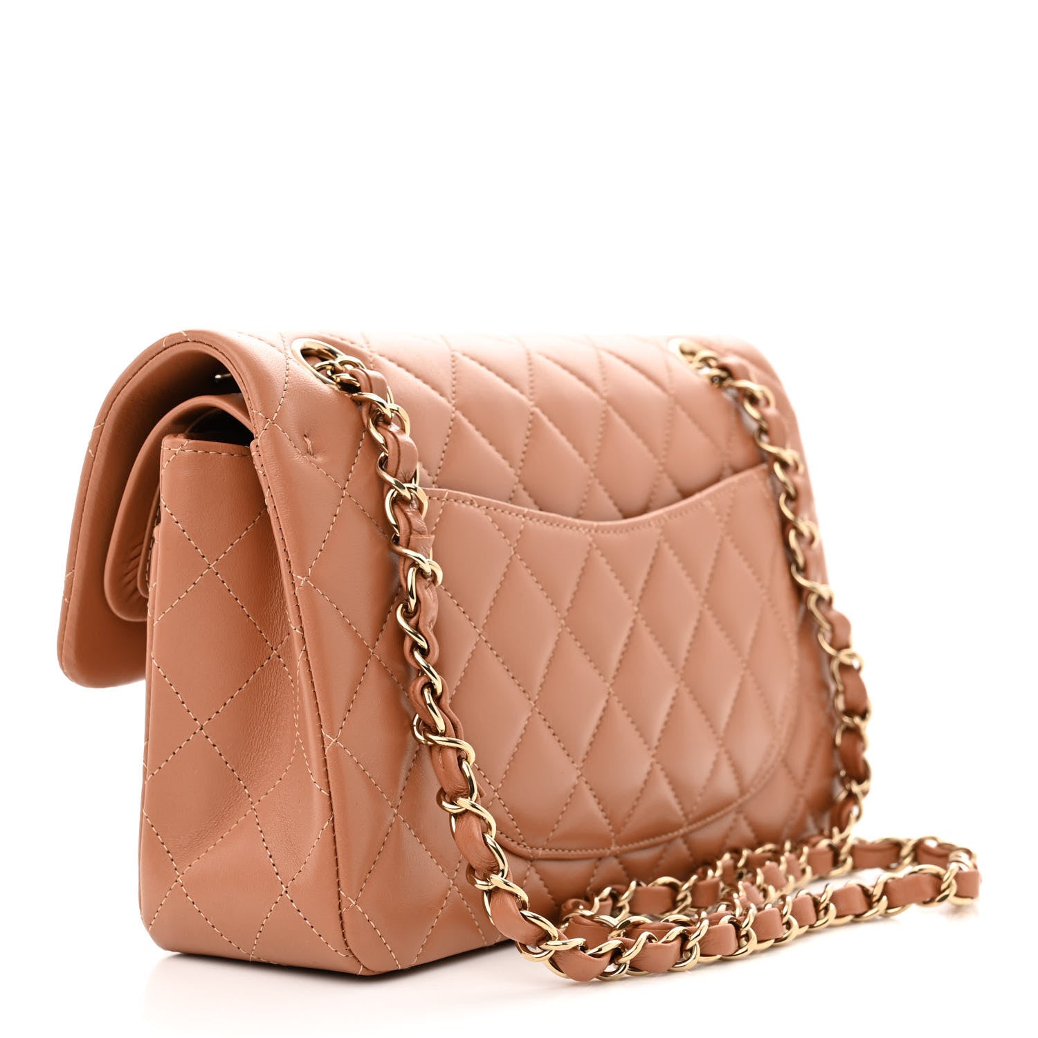 Chanel Lambskin Quilted Small Double Flap Brown 3 of 11