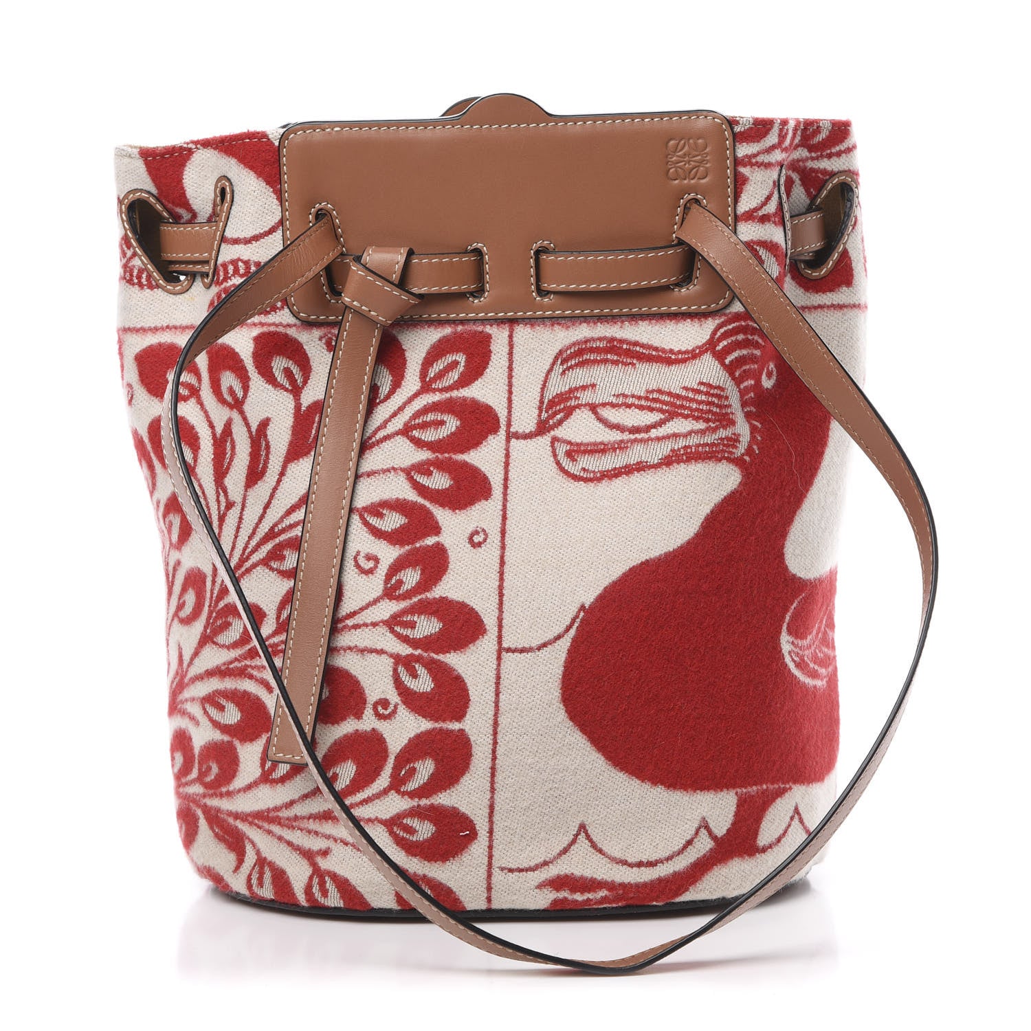 Loewe Canvas Calfskin Lazo Tiles Bucket Bag Multicolor 1 of 11