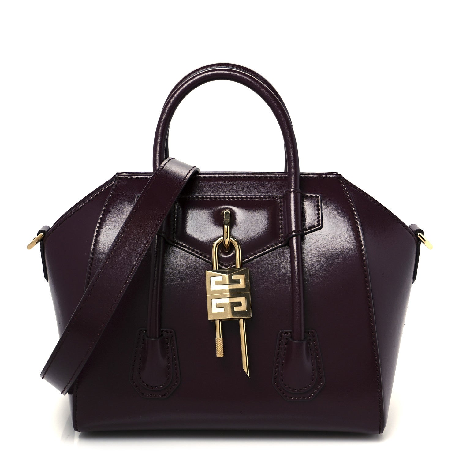 Givenchy Box Calfskin Mini Lock Antigona Oxblood Red 1 of 10