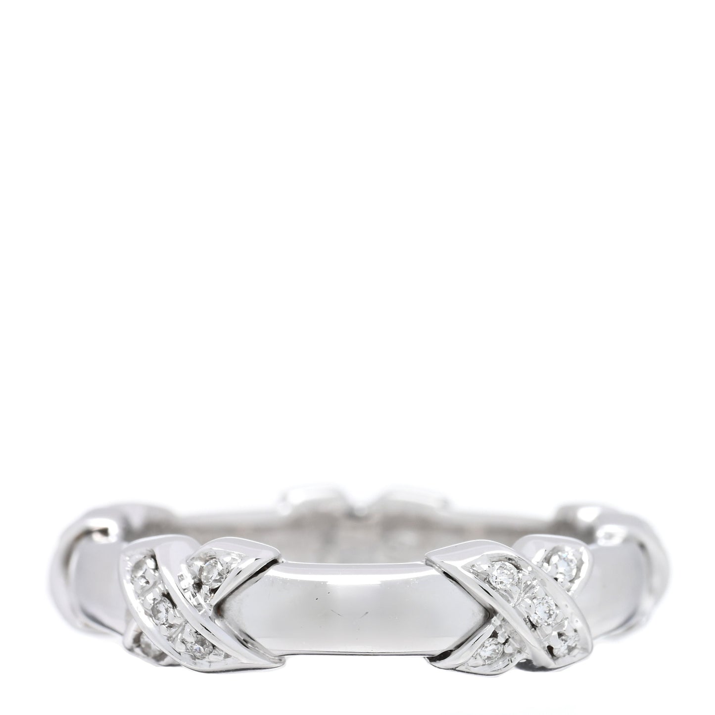 18K White Gold Diamond Signature X Ring 51 5.75