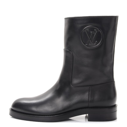 Louis Vuitton Calfskin Overdrive Flat Half Boots 39 Black 1 of 9