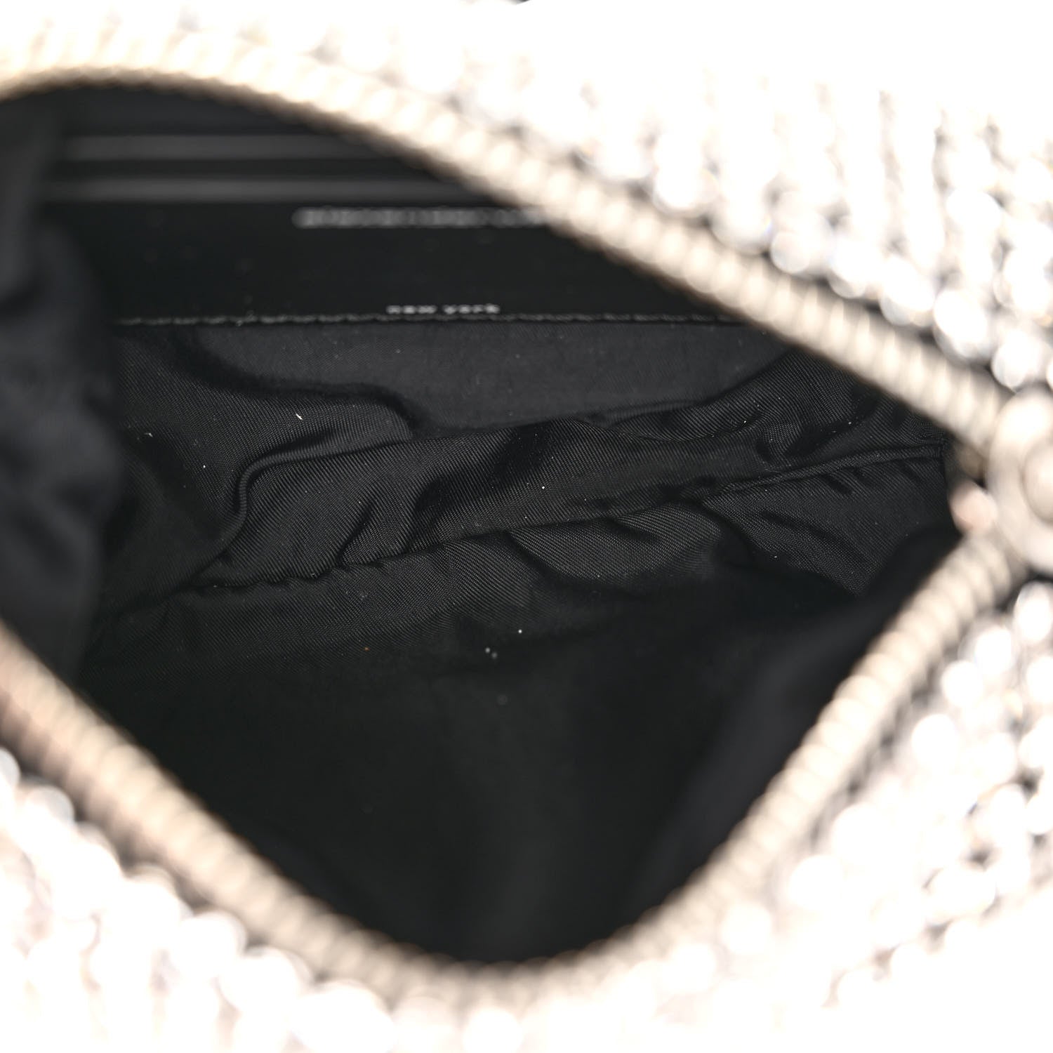 Alexander Wang Mesh Crystal Rhinestone Mini Heiress Pouch Black Silver 5 of 10