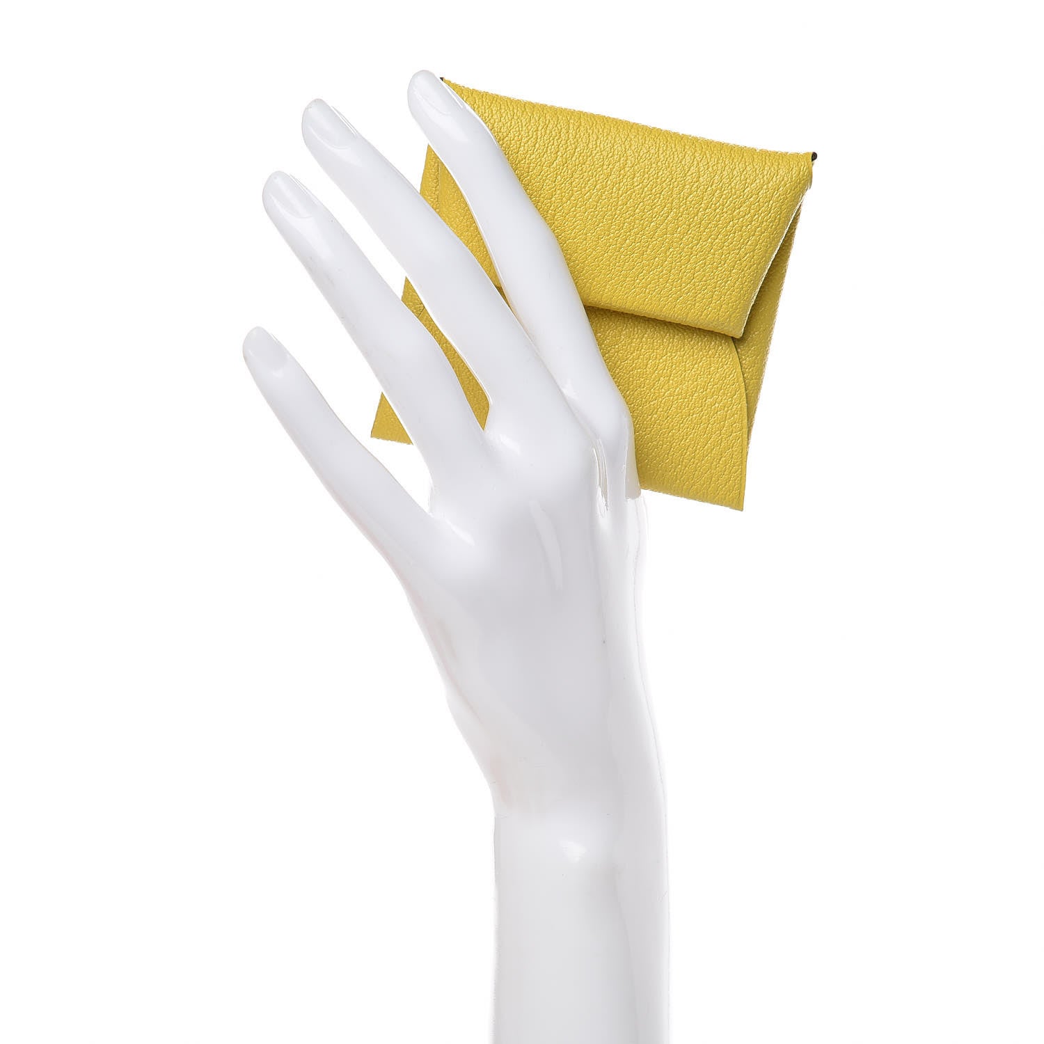 Hermes Chevre Mysore Bastia Coin Purse Jaune De Naples 2 of 8