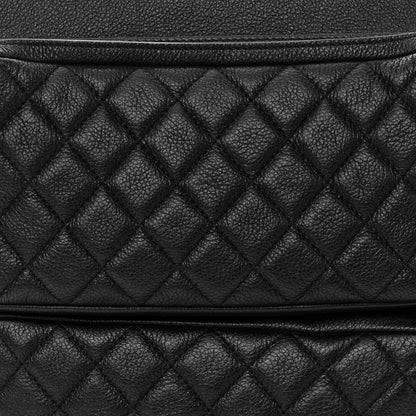 Chanel Grained Calfskin Quilted Large Casual Rock Backpack Black 7 of 9