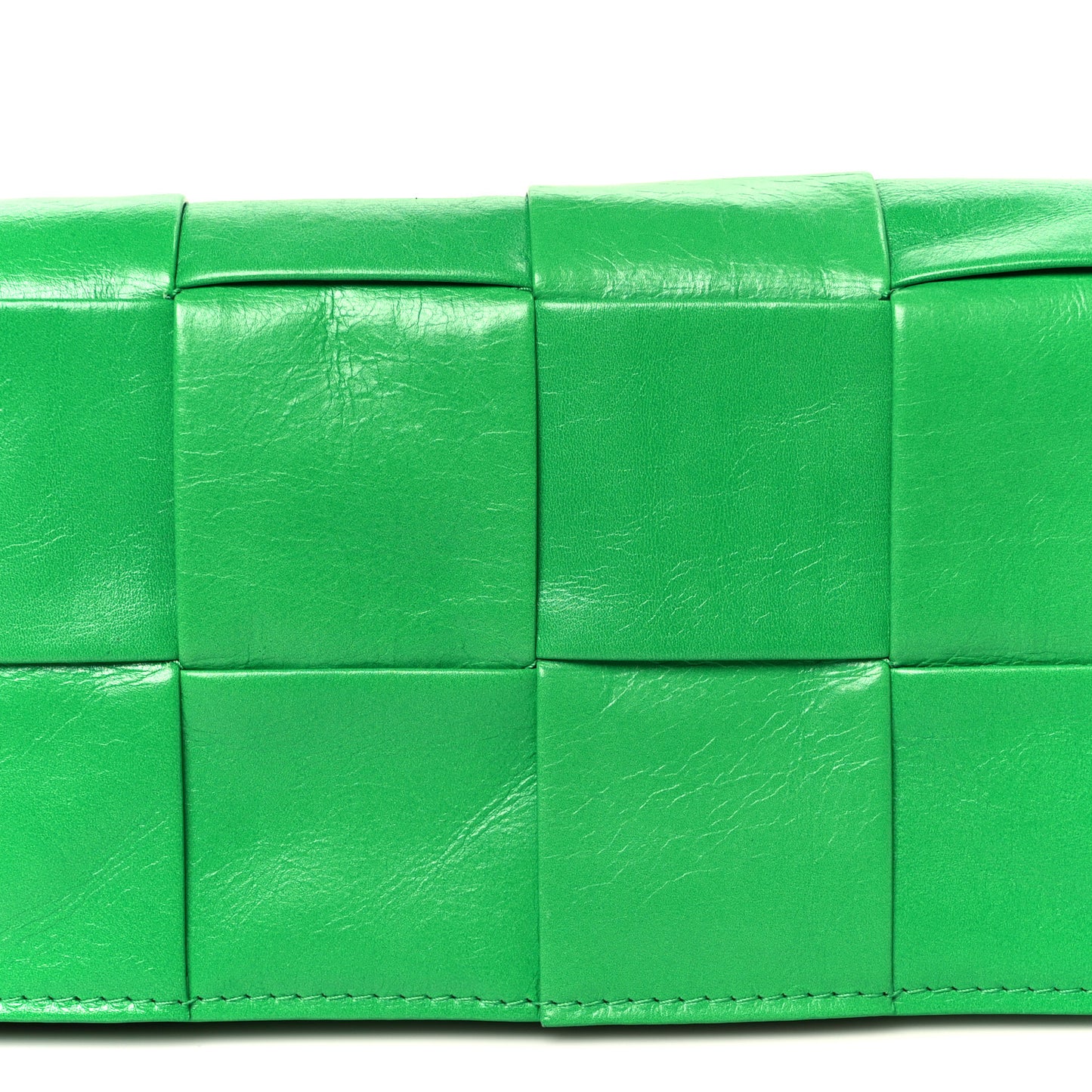 Paper Calfskin Intreccio Cassette Belt Bag Parakeet
