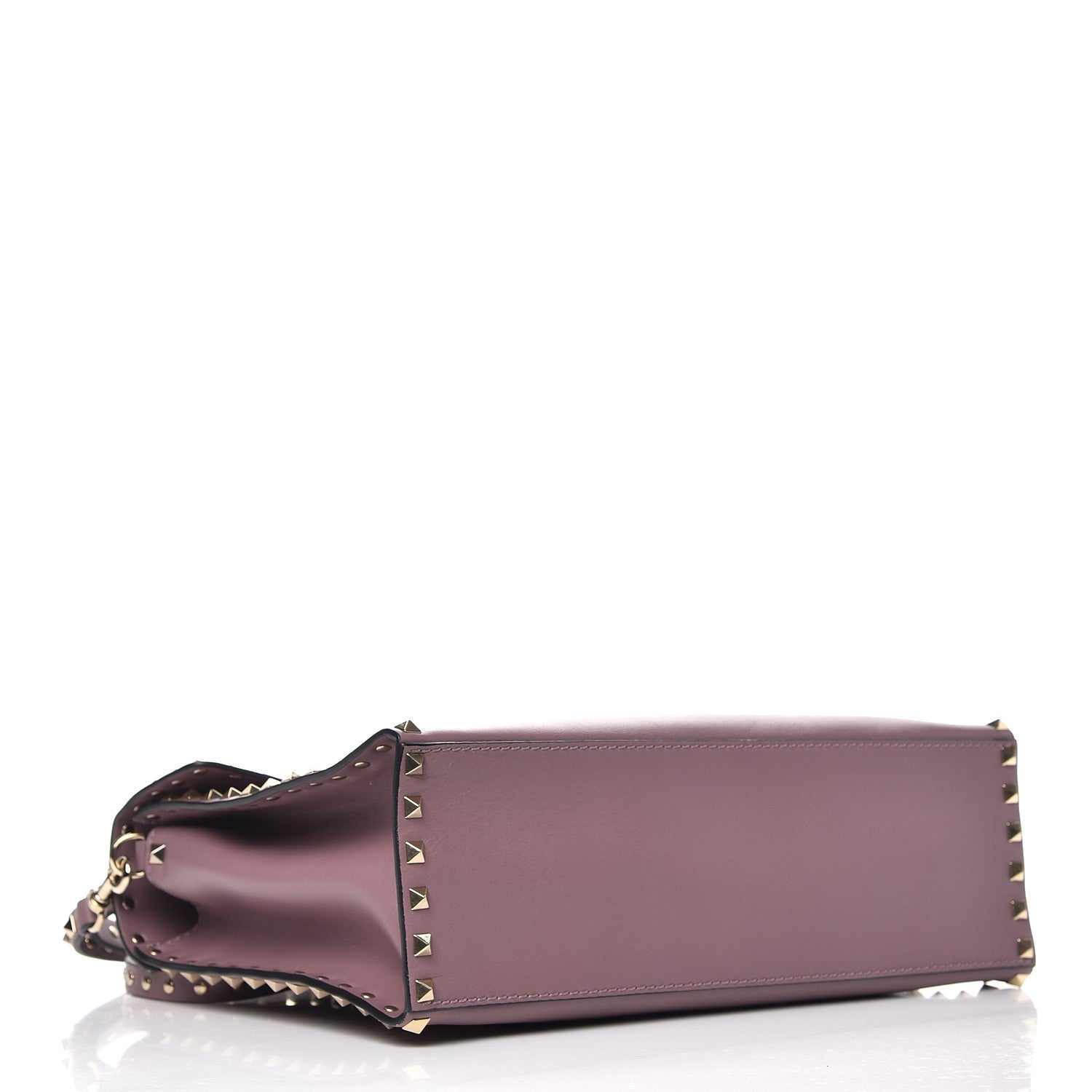 Valentino Garavani Calfskin Rockstud Single Handle Flap Bag Dark Mauve 5 of 11
