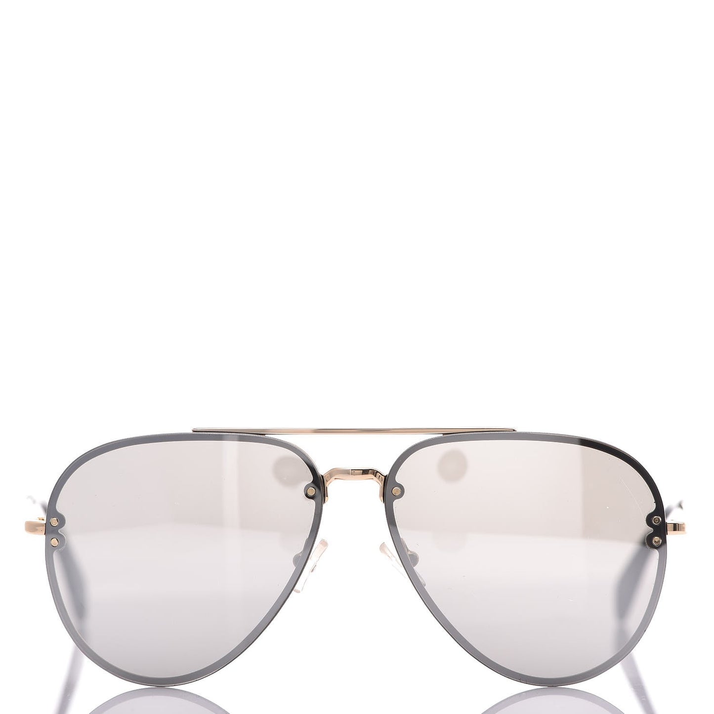 Acetate Mirror Aviator Sunglasses CL41391/S Gold Grey