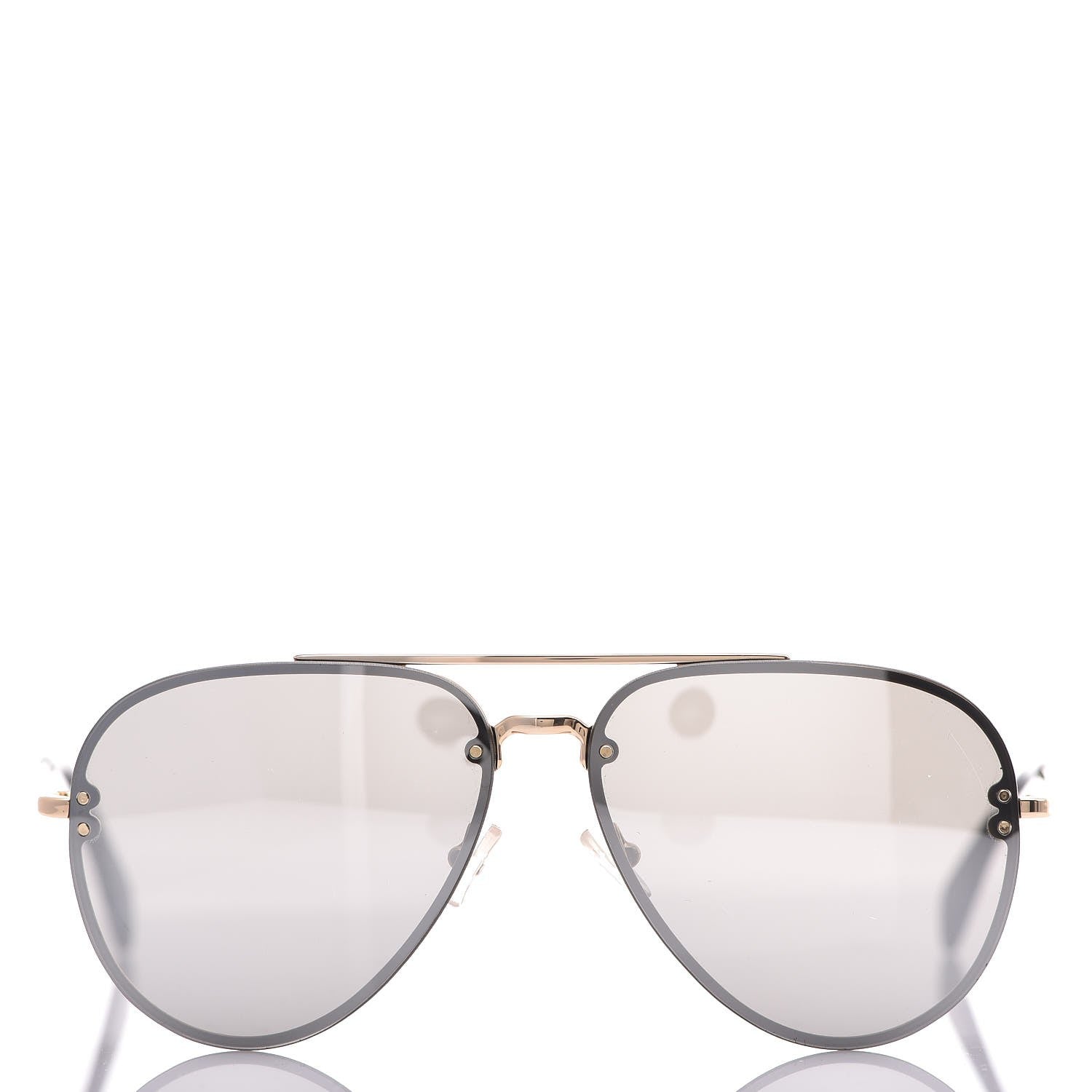 Celine Acetate Mirror Aviator Sunglasses CL41391/S Gold Grey 2 of 7