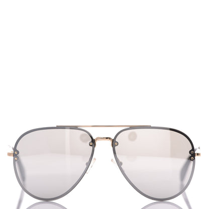 Celine Acetate Mirror Aviator Sunglasses CL41391/S Gold Grey 2 of 7