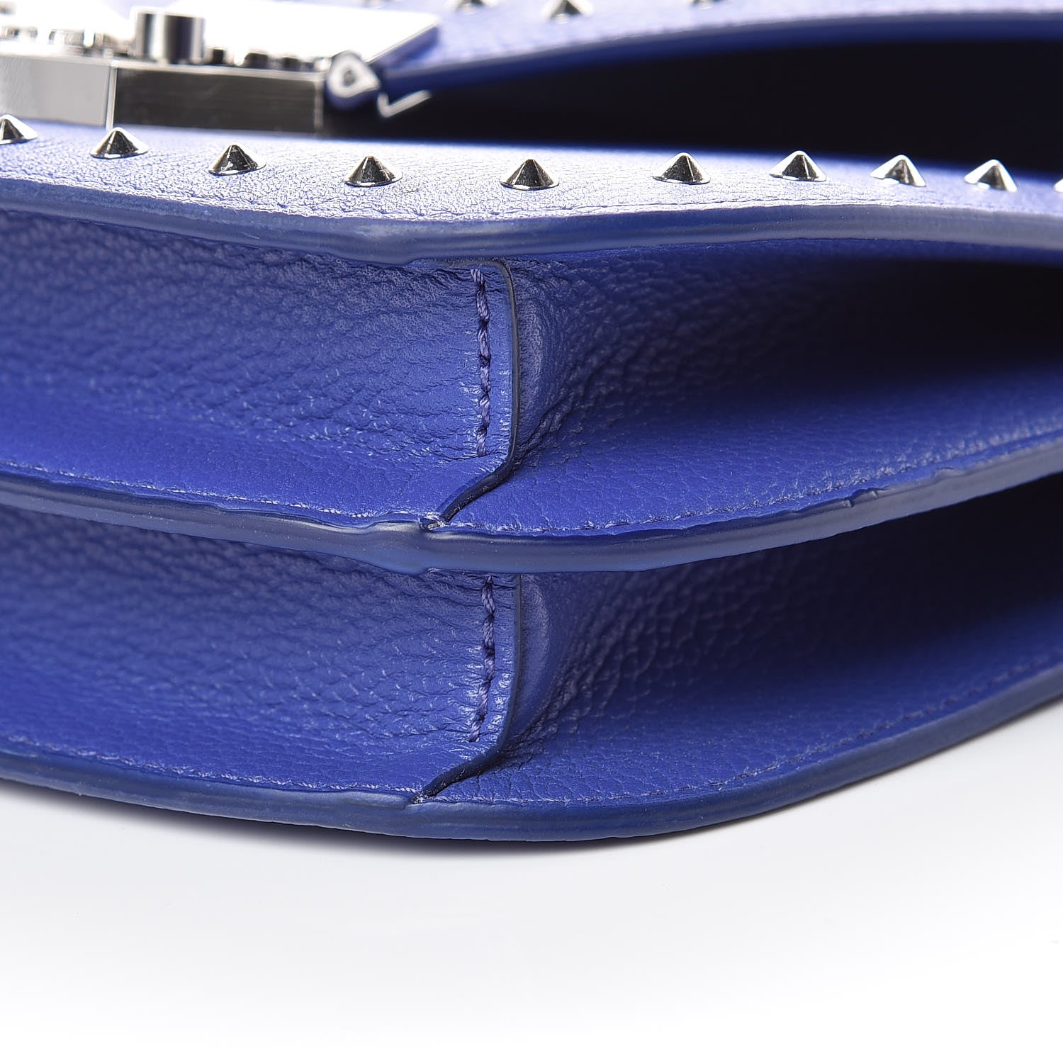 MCM Calfskin Studded Patricia Crossbody Bag Blue 10 of 10
