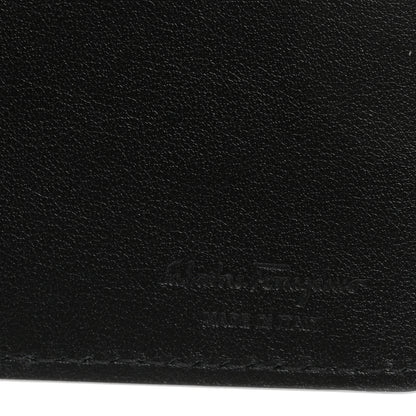 Salvatore Ferragamo Calfskin Gancini Embossed Bi-Fold Wallet Black 6 of 7