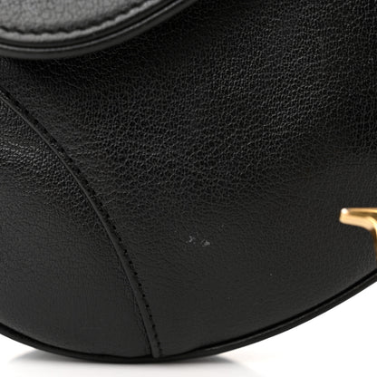 Christian Dior Calfskin Saddle Bag Black 11 of 12