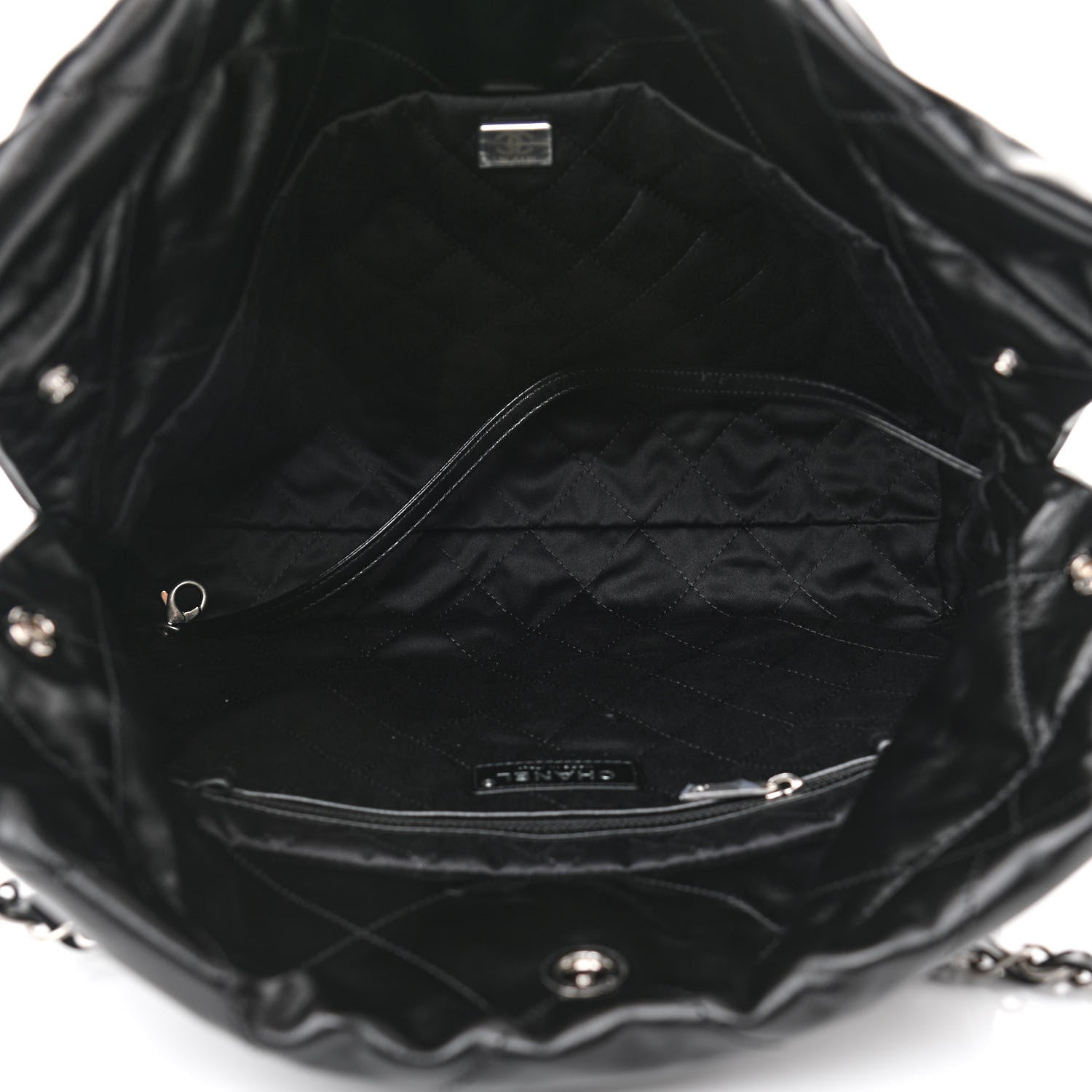 Chanel Shiny Calfskin Quilted Small Chanel 22 Black 6 of 11
