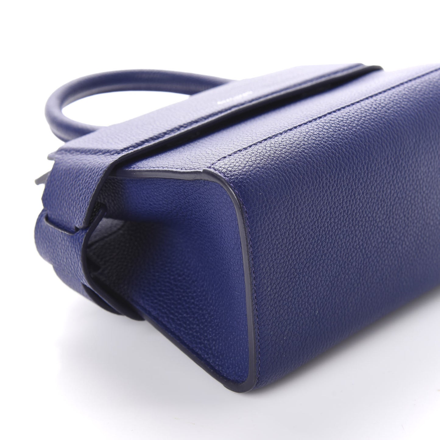 Grained Calfskin Nano Horizon Satchel Blue