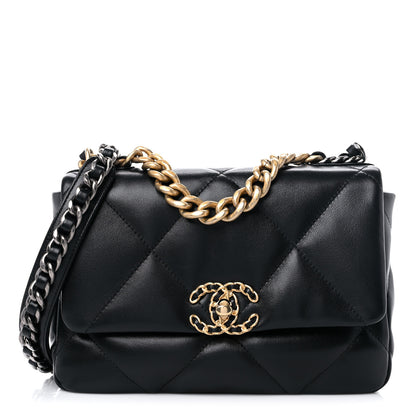 Chanel Lambskin Quilted Medium Chanel 19 Flap Black 1 of 11