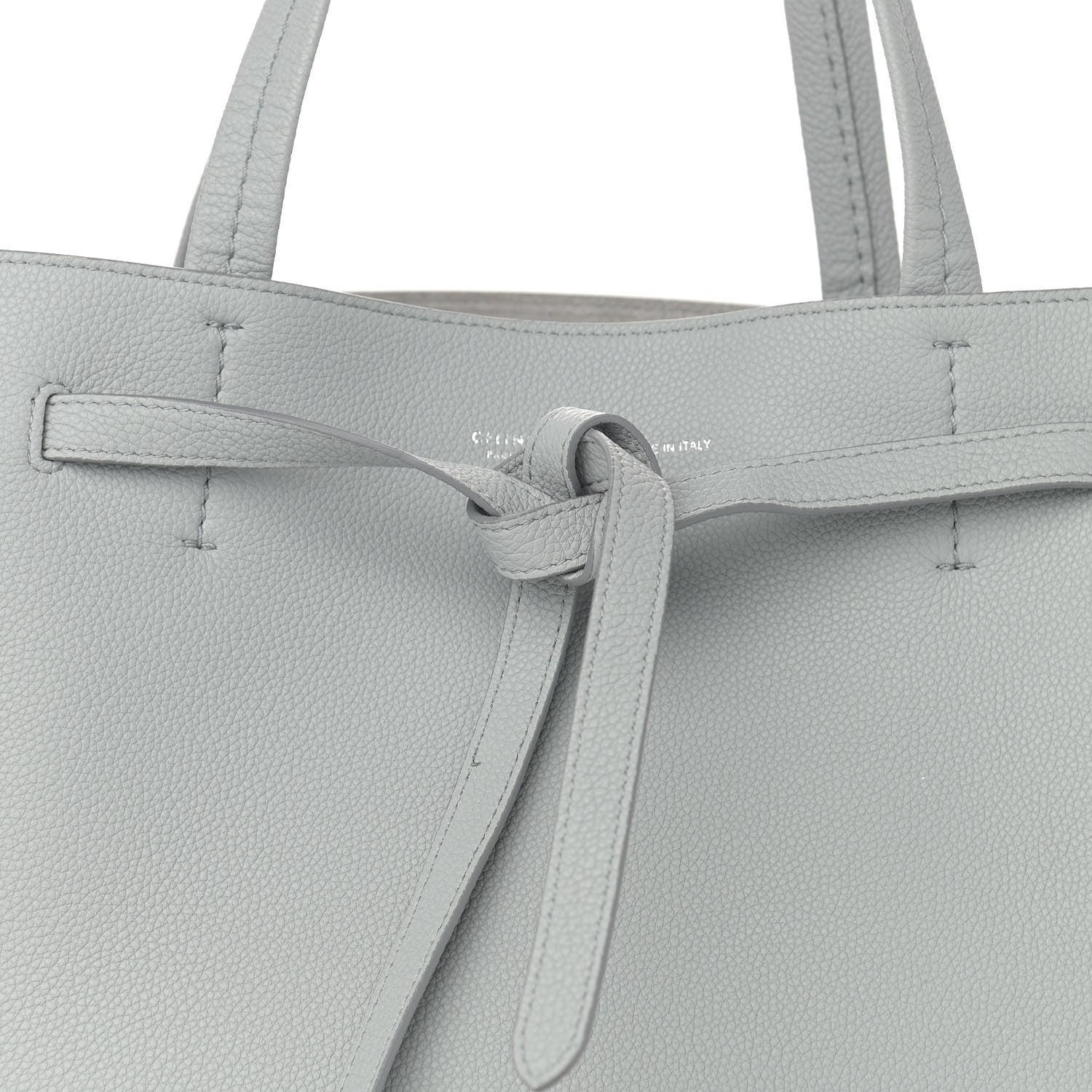 Celine Soft Grained Calfskin Small Belt Cabas Phantom Mineral 7 of 10