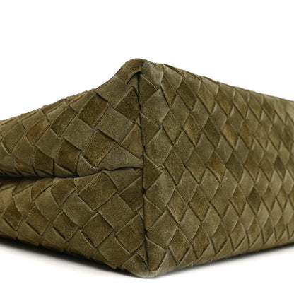 Bottega Veneta Suede Intrecciato Medium Andiamo Shoulder Bag Mud 8 of 9