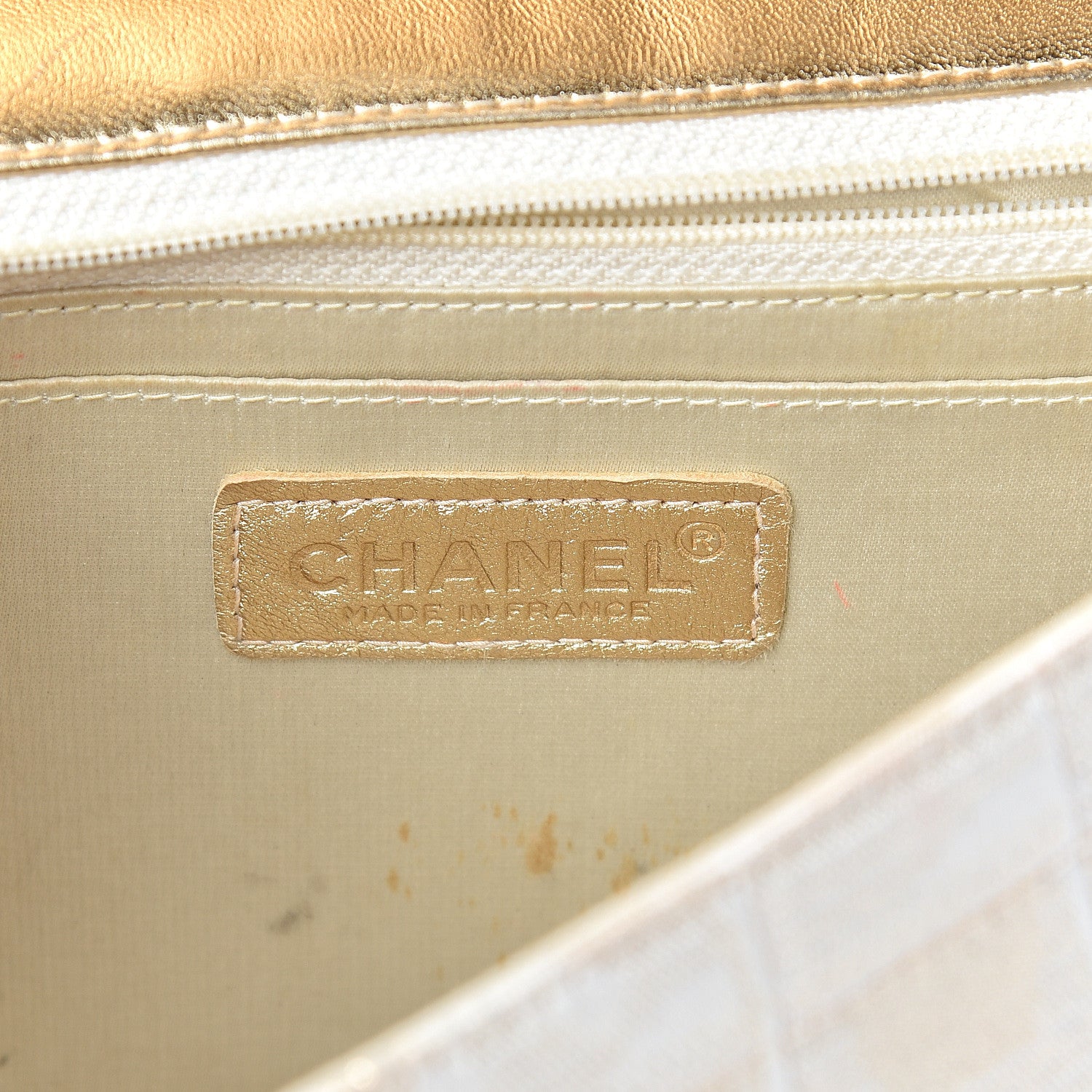 Chanel Metallic Nylon Medium Travel Flap Light Gold 5 of 19